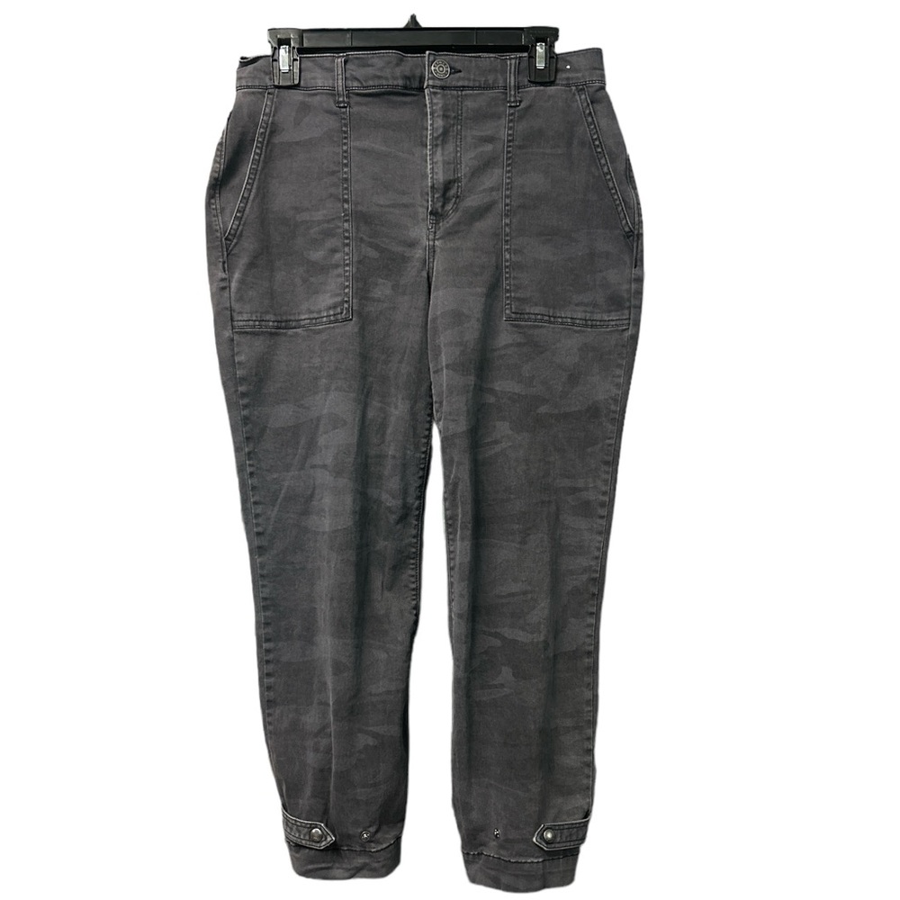Express Women’s Camo Cropped Straight High Rise Stretch Cargo Pants Size 6